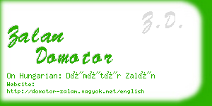 zalan domotor business card